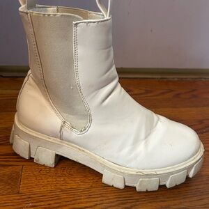 Women’s White Dress Platform Combat Boots Women's Boots